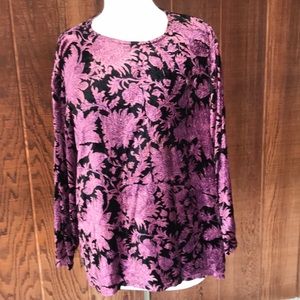 Vintage Kate Geddes Crushed Velvet Top